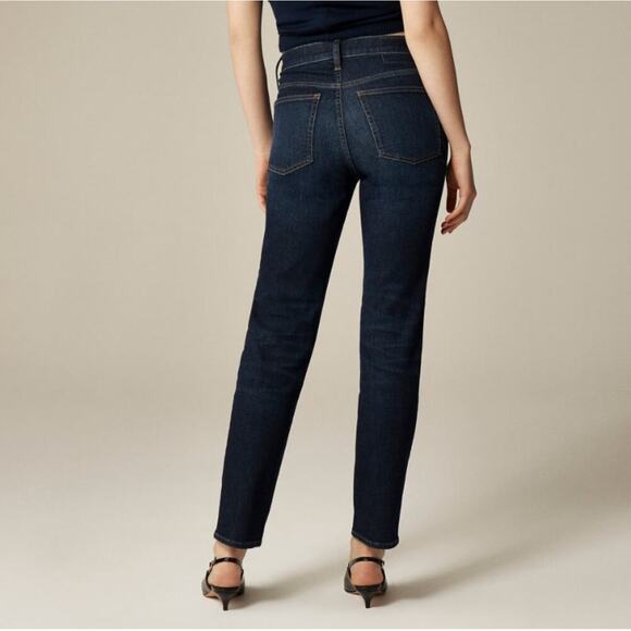 J. Crew Jeans Womens 29 Blue Slim '03 Dark Wash 5 Pocket Mid Rise Penny Basil - Picture 2 of 15